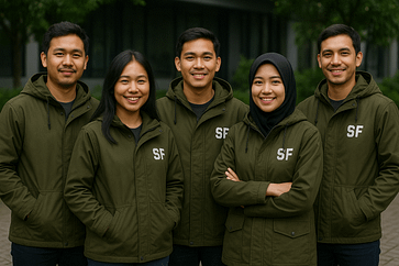Parka Custom Premium untuk Tim – Seragam Tangguh, Desain Gratis, Minimal 12 PCS